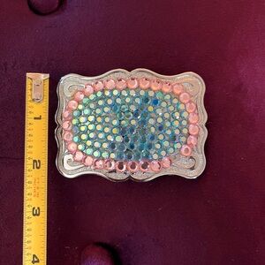 Colorful Rhinestone Belt Buckle